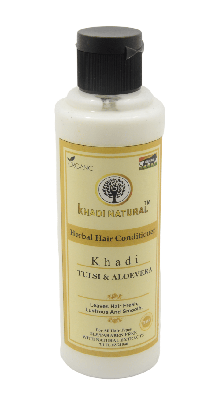 Khadi Natural Tulsi Aloe Vera Conditioning Shampoo 210ml | Herbal Hair Care for Nourishment and Conditioning