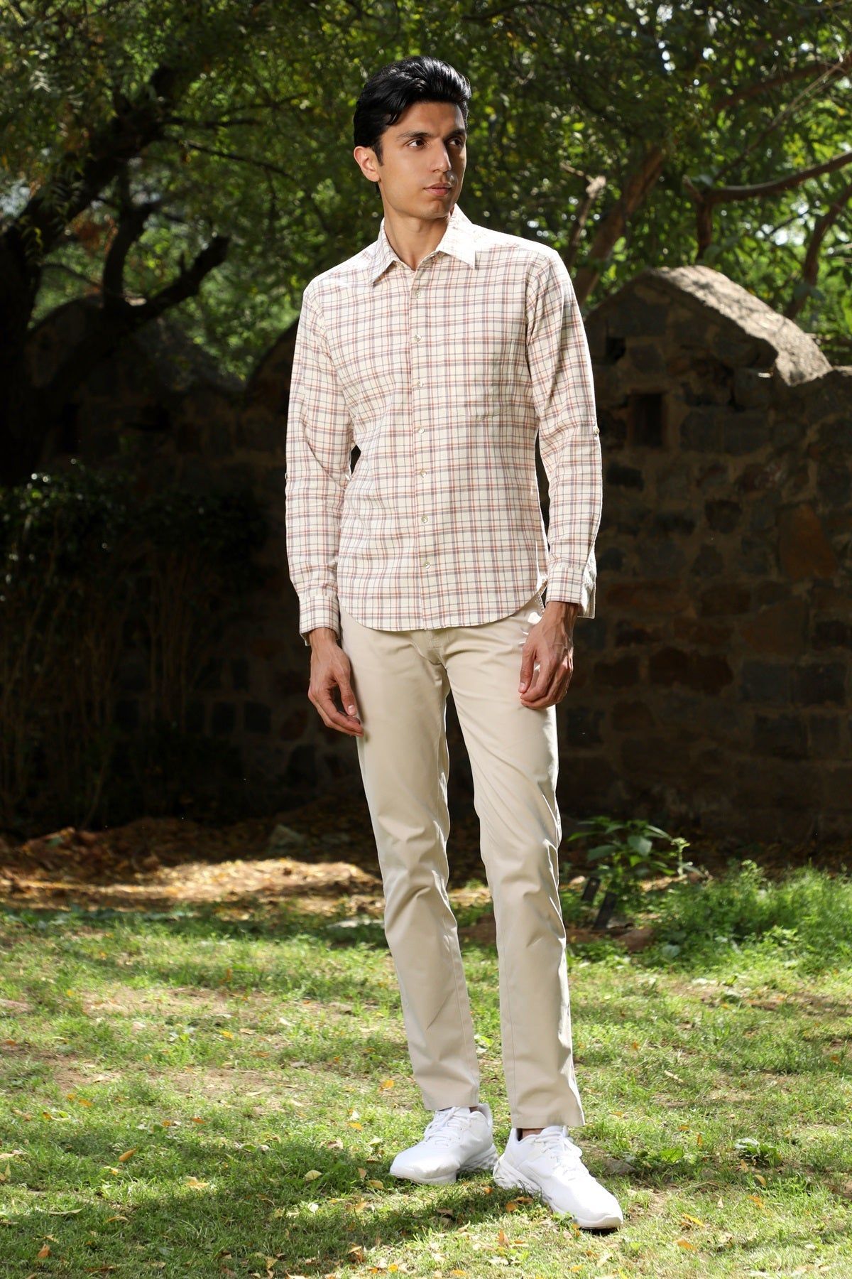 Arka Cotton Checked Full Sleeve Shirt