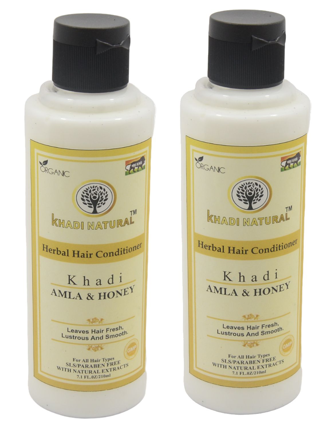 Khadi Natural Conditioning Amla and Honey Hair Oil  Pack of 2- 210ml, Promotes Hair Health and Shine (Amla Honey)