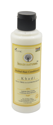 Khadi Natural Tea Tree and Lemon Conditioner - 210ml, Herbal Hair Conditioner for Refreshed and Healthy Hair