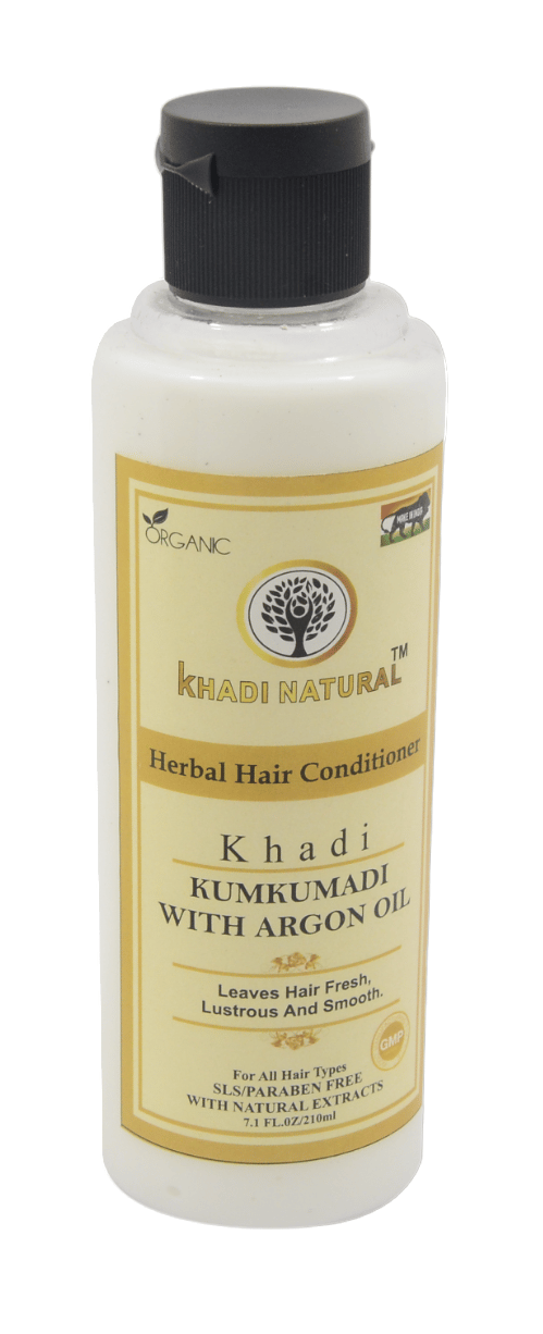 Khadi Natural Kumkumadi Argan Oil Conditioner - 210ml, Herbal Hair Conditioner for Radiant and Nourished Hair