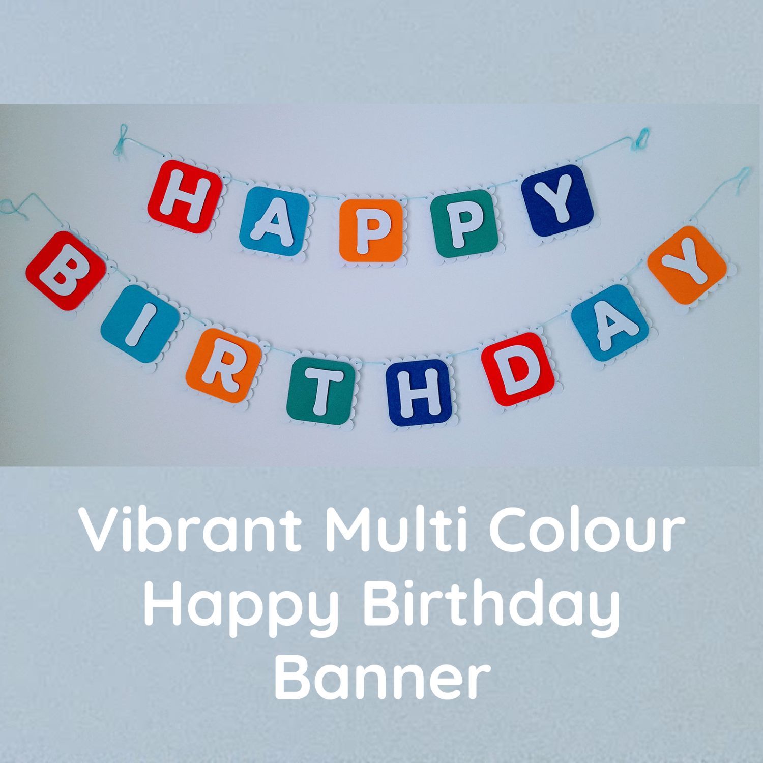 Partybus -  Vibrant Multi Colours Happy Birthday Banner |  Colourful Happy Birthday Banner