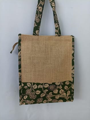 NVJB008-Dark Green Jute Bag