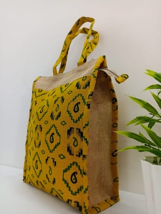 NVJB022-Yellow Green Jute Bag