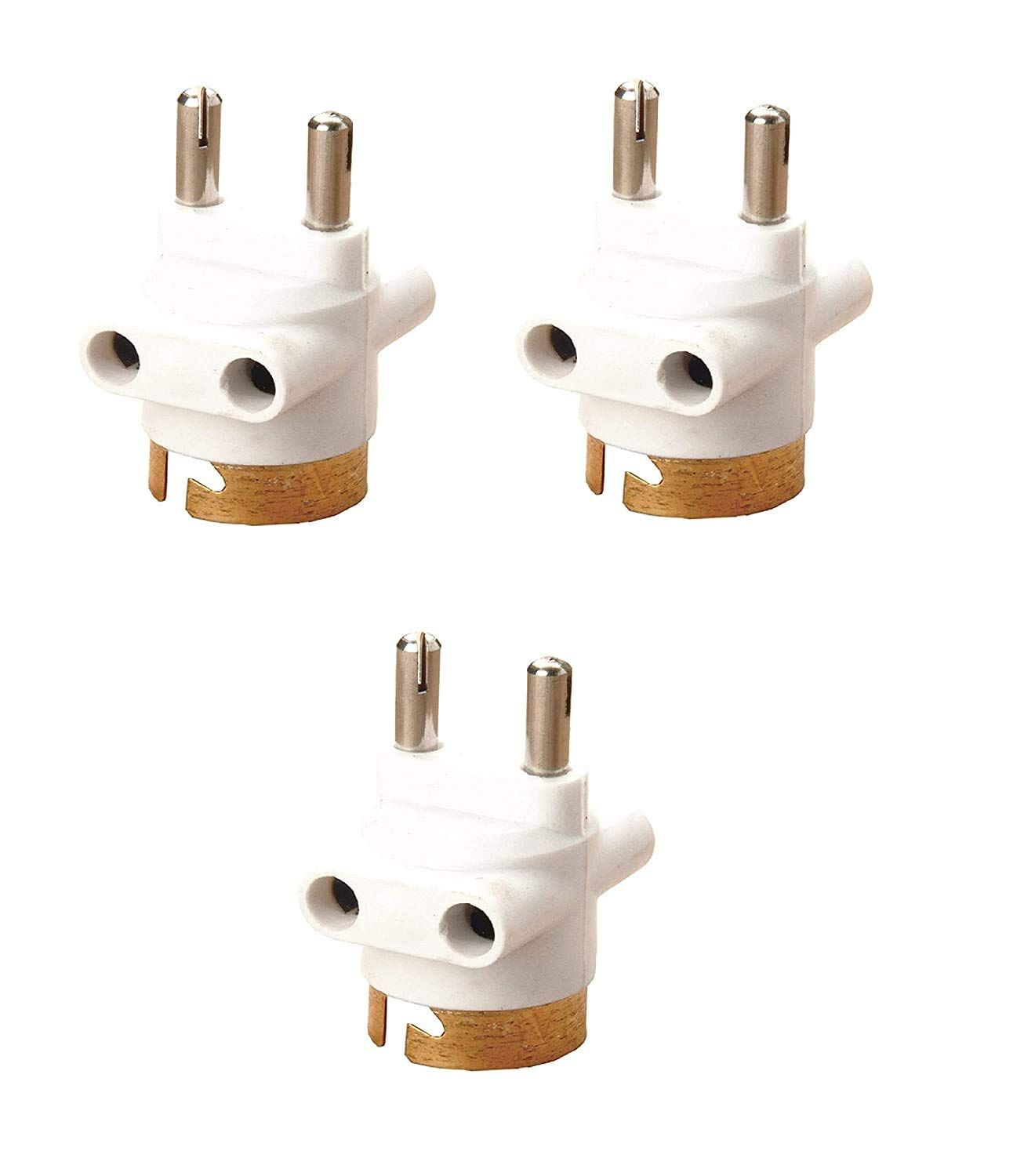 Pmw - Electric 2 Pin Parallel Adapter with Light/Bulb & Plug Socket - Pack of 3