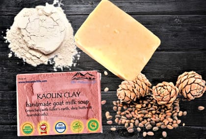 Kaolin Clay Goat Milk Soap (Certified Organic Ingredients) - Sensitive Skin.