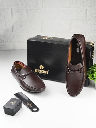 BUSKINS CASUAL LOAFERS BROWN BA3726 BROWN