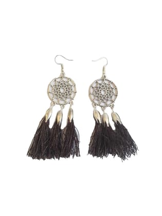 IRENES Brown (Dark) Silk Thread Tassels