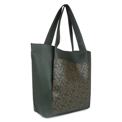 Yelloe Green Printed Handbag