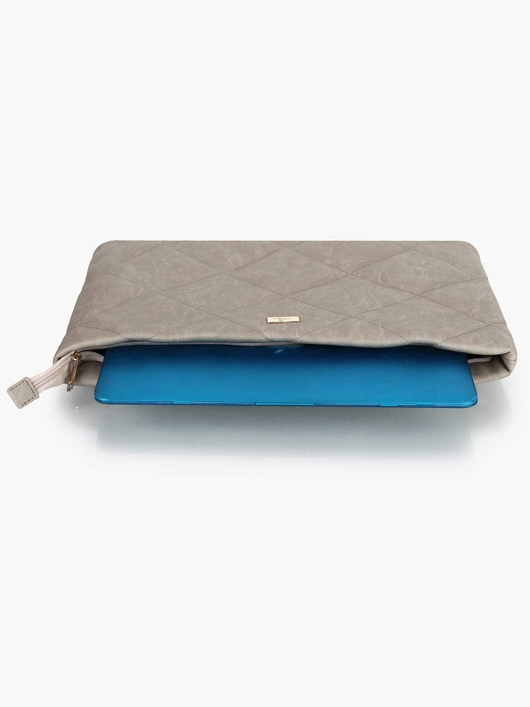 Yelloe Beige Embridered Laptop Sleeve