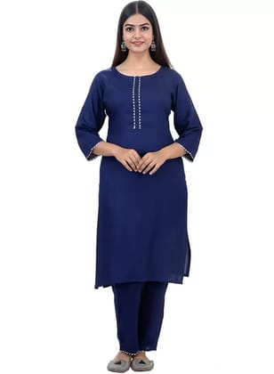 Fashion Senora Women Viscose Rayon Kurta Palazzo Set