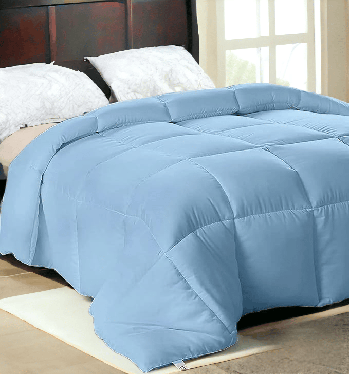 CoolBreeze All Weather/ A/c Comforters Quilts blanket Dark Light Blue By Orchid Homez 200GSM (254x244 cm)