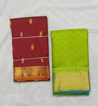 Kanchipuram Handloom  Wedding Silk Saree-COMBO SAREES WITH DISCOUNT