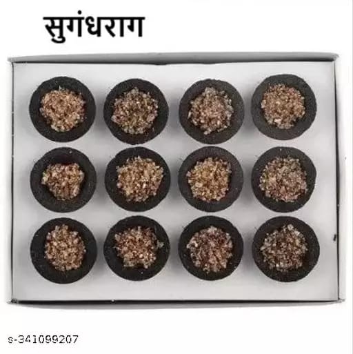 Havan Cups Organic Cow Dung cups with natural Filled with Loban, Jatamasi, Guggal, Kapoor, Ghee & other healing herbs.