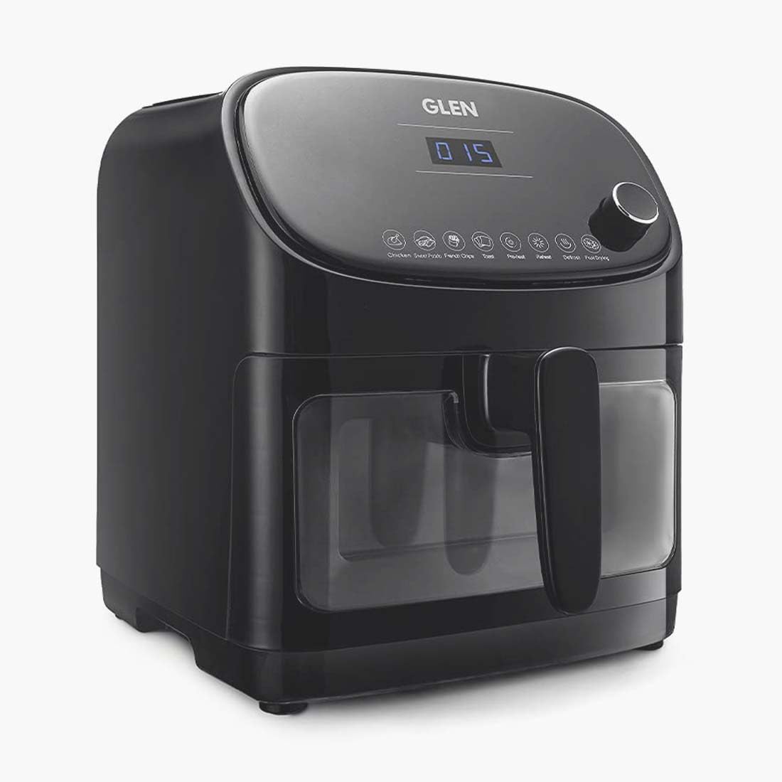 GLEN Digital Air Fryer 3047 1350 Watt 5.5 liter With 8 Preset Functions, 2 Years Warranty, Black