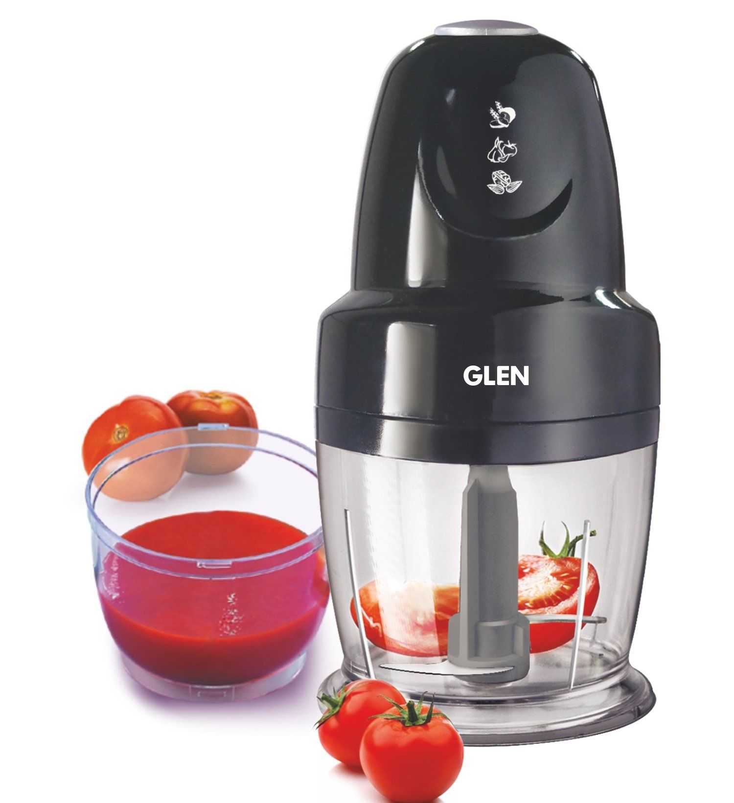 Glen Mini Electric Chopper 250 Watt With Extra Bowl Black (SA4043PLUSBLK), 2 Years warranty