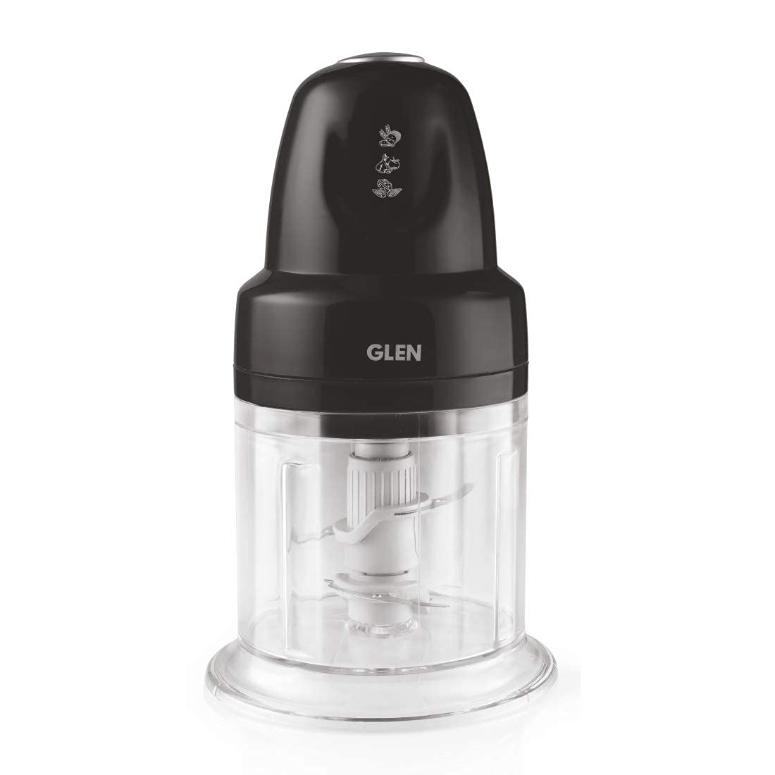 Glen Mini Electric Vegetable Chopper Turbo 500 Ml With 2 Blades 200 Watts (Sa4043Tublk) 2 Years Warranty,Black