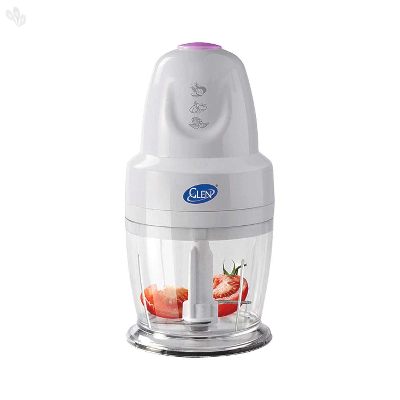 Glen Electric 250 Watt Multi Functional Mini Vegetable Chopper Capacity 400 ml White ( SA4043 )