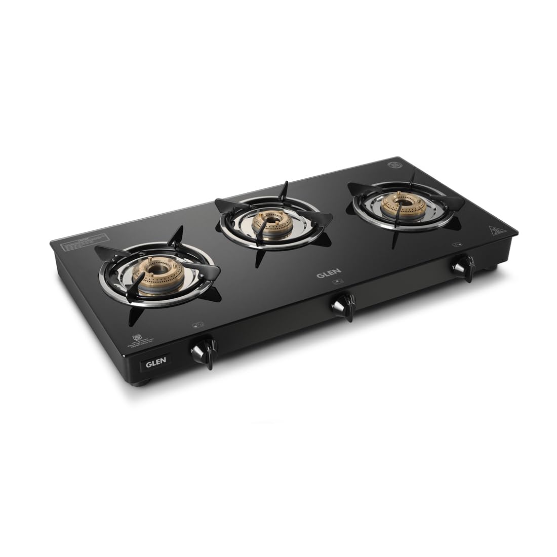 Glen Glass 3 burner cooktop, black CT3B70BLBB