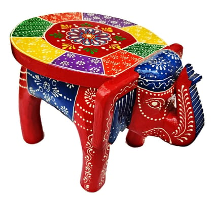 Wood Elephant Stool / Wood Stool / Elephant statue decor item