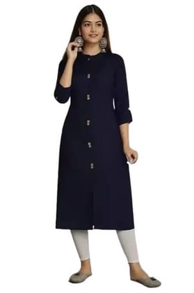 MANMAYEE Indian Tunic Top Women's Rayon Button in Front Design Straight Kurti | Straight Kurti