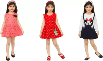 Reyansh Creations  Girls Casual Dress Dress  (Multicolor)