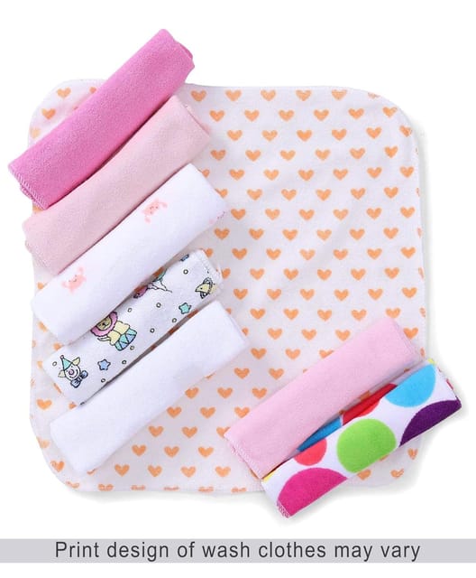 Littlenuts Baby Hand Face Towel Cotton Body Towel Washcloth for Newborn Baby Extra Soft Hankies Reusable Washable Absorbent Napkins for Babies Infants Toddlers Handkerchief Pack of 6