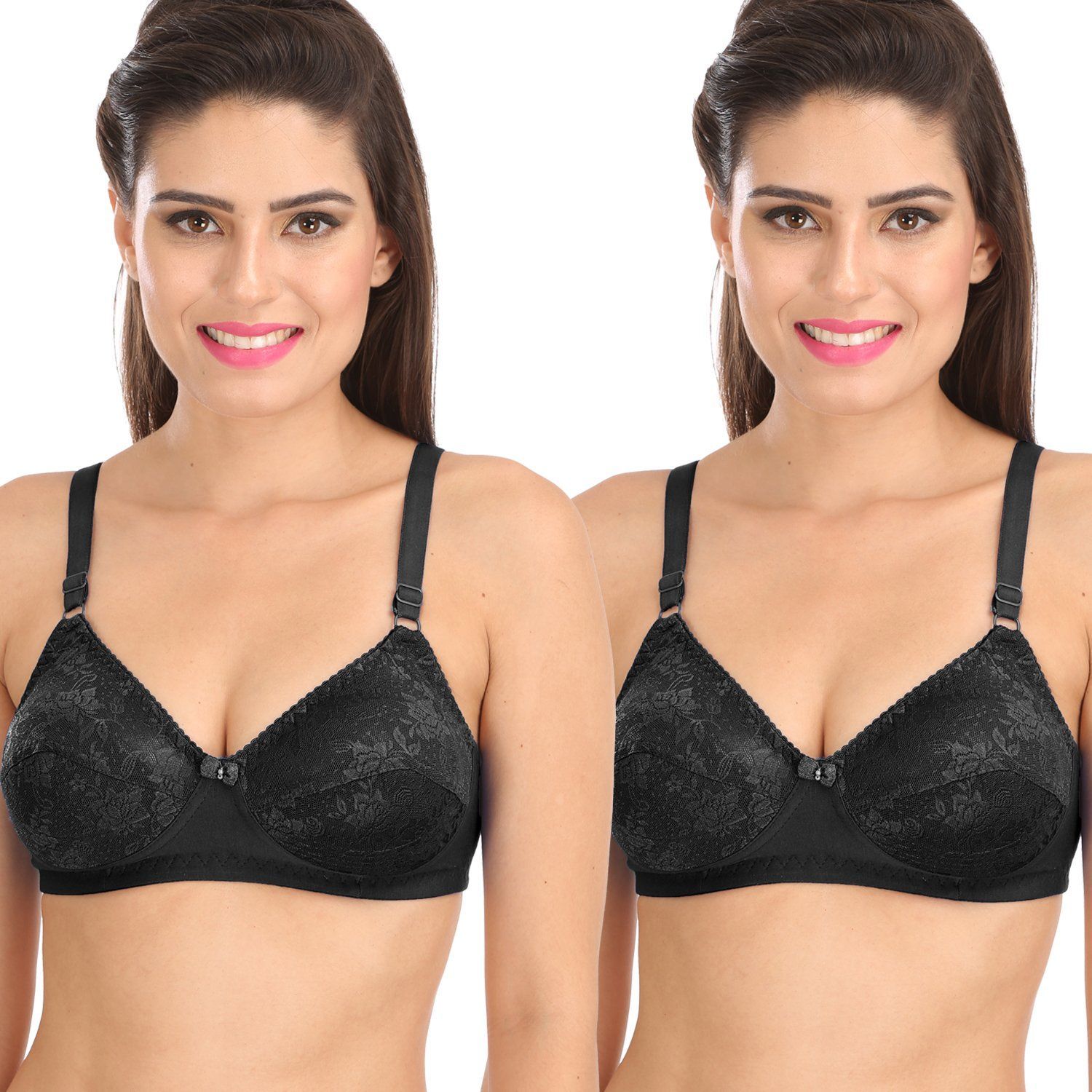 SONA Indian Women's Cotton Non-Padded Non-Wired Full Coverage Bra