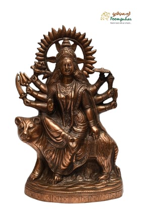 POOMPUHAR 17 INCH BLACKMETAL DURGA