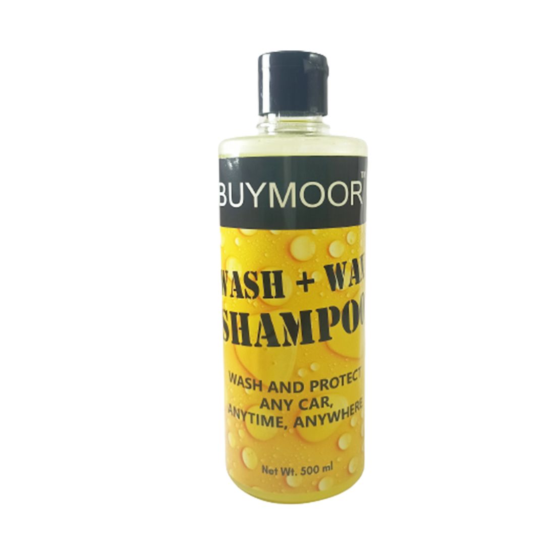 BUYMOOR Wash+Wax Shampoo for All Cars - Premium Car Cleaning and Waxing Solution 500 ML