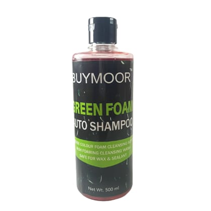 BUYMOOR Green Foam Auto Shampoo - Wax & Sealant Safe Car Cleaning Solution 500 ML