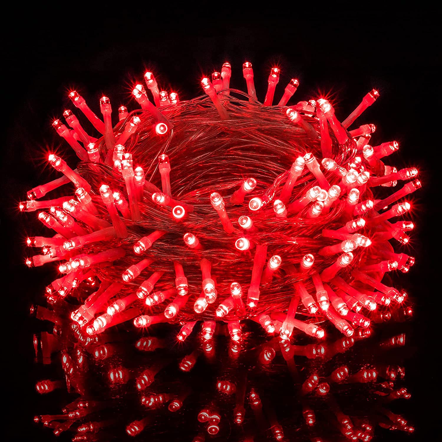 F C Fancy Creation 12 Meter LED Pixel String Light 40 ft/Heavy Duty Copper Led Pixel String Light Rice String-Pack of 1-Red