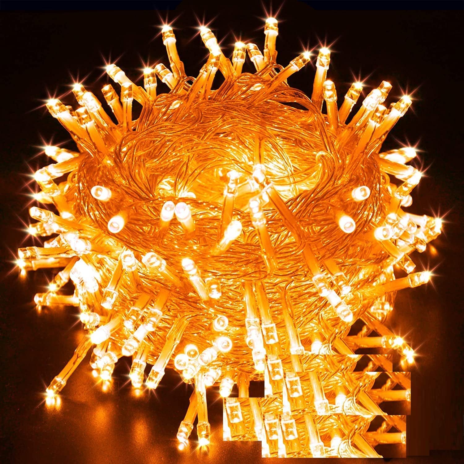 F C Fancy Creation 12 Meter LED Pixel String Light 40 ft/Heavy Duty Copper Led Pixel String Light Rice String-Pack of 1-Orange