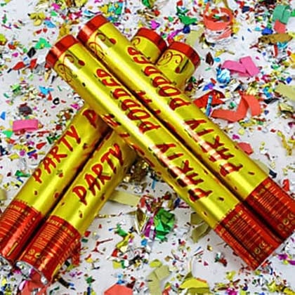 FC Fancy Creation Party Poppers Confetti For Any Type of Party Celebration. Multicolor Confetti Party Poppers (Pack of 4)