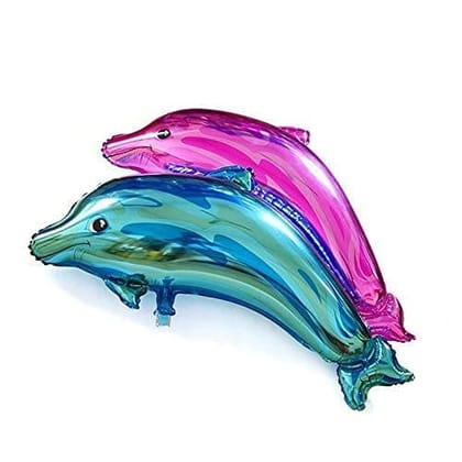 F C Fancy Creation Blue and Pink Color Dolphin/Fish for Underwater Theme Decoration |18 Inches| Pack of 1