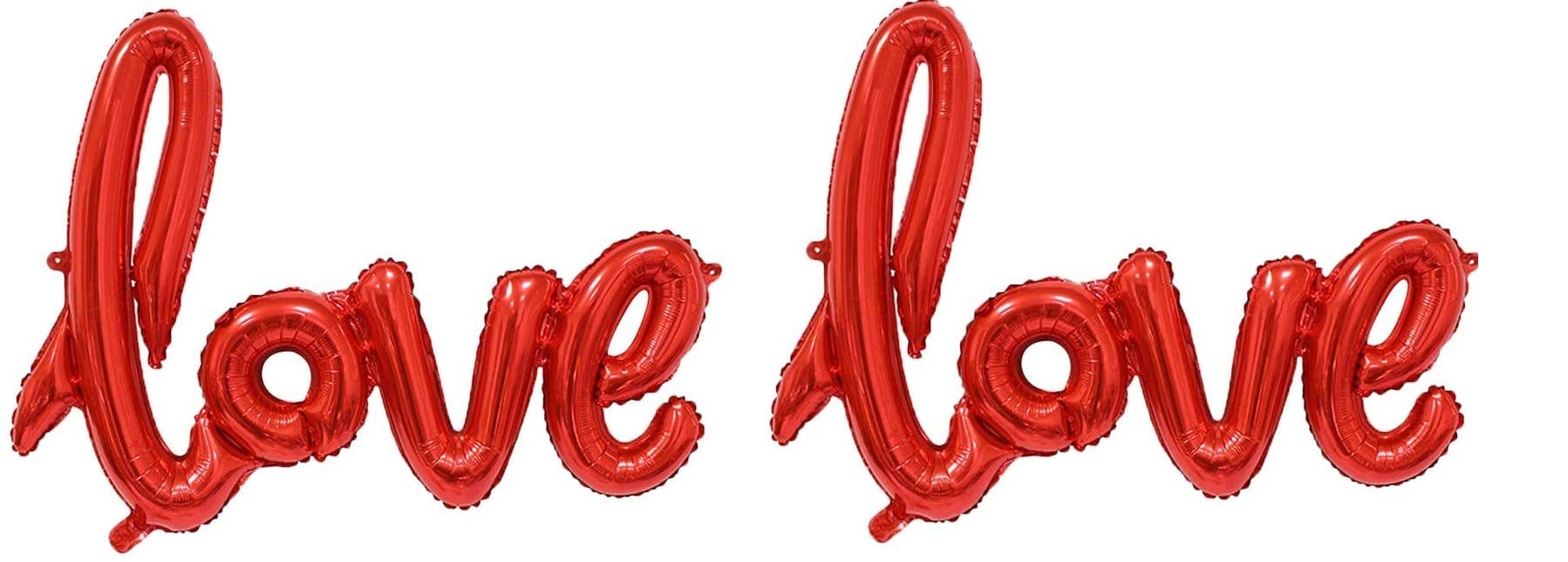 F C Fancy Creation Foil Balloons for Wedding Engagement Valentine's Day Anniversary Birthday Party Decoration (Pack of 2, Cursive Love foil balloon)