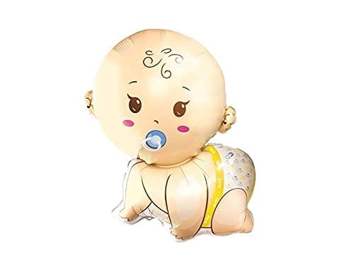 F C Fancy Creation Baby Boy Crawling Shape Foil Balloon for Baby Shower Decoration | 18 Inches | Pack of 1