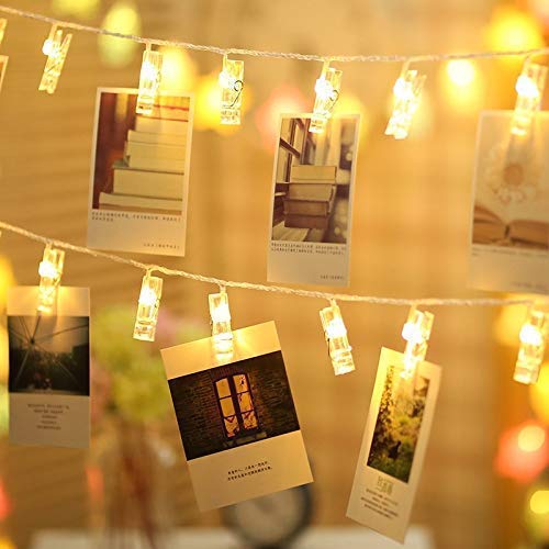 F C Fancy Creation Photo Clip Lights String with 20 LED, Decoration for Any Occasion - for Home, Patio, Lawn, Restaurants (3m, Yellow)