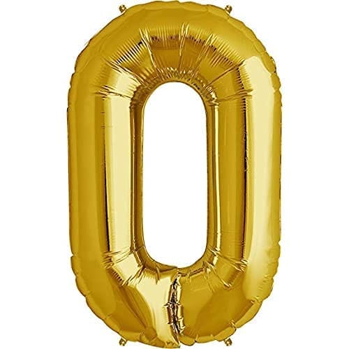 F C Fancy Creation Solid 6 Number Numeric Digit Gold Foil Balloon 16" Inch Party Decoration Supplies