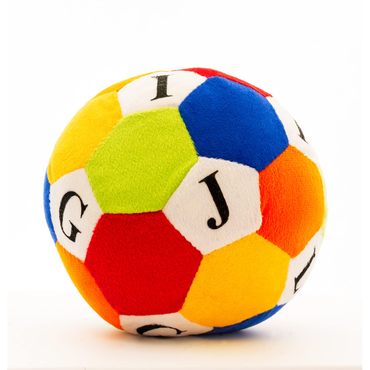 F C Fancy Creation Soft Toy Ball | Football for Kids | Baby Play Balls Pit | Plush Soft Toys for Kids | Kids Soft Ball Toys |Soft Multicolor Stuffed Alphabets Toy Ball Medium Size 26cm