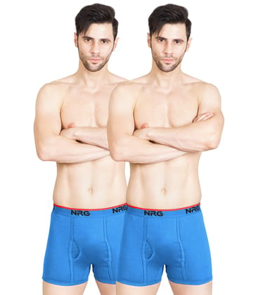 NRG Mens Cotton Assorted Colour Without Pocket Trunks ( Pack of 2 Light Blue - Light Blue ) G11