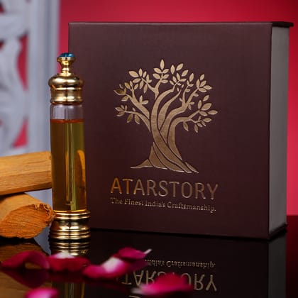 ATARSTORY Kesar Chandan Best Attar Alcohol Free Roll On for Daily use | Long Lasting Fragrance | Ittar Oudh for Men and Women - 12ml