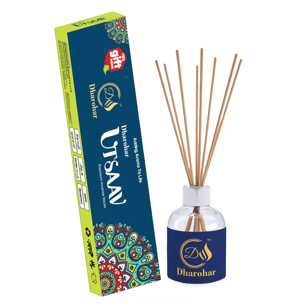 UTSAAV - Natural Incense Sticks| 100% Organic | Agarbatti for pooja | Low Smoke Incense Sticks | Long Lasting Incense Sticks ( 100 GMS)