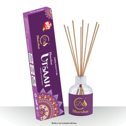 UTSAAH - Natural Incense Sticks| 100% Organic | Agarbatti for pooja | Low Smoke Incense Sticks | Long Lasting Incense Sticks ( 100 GMS)