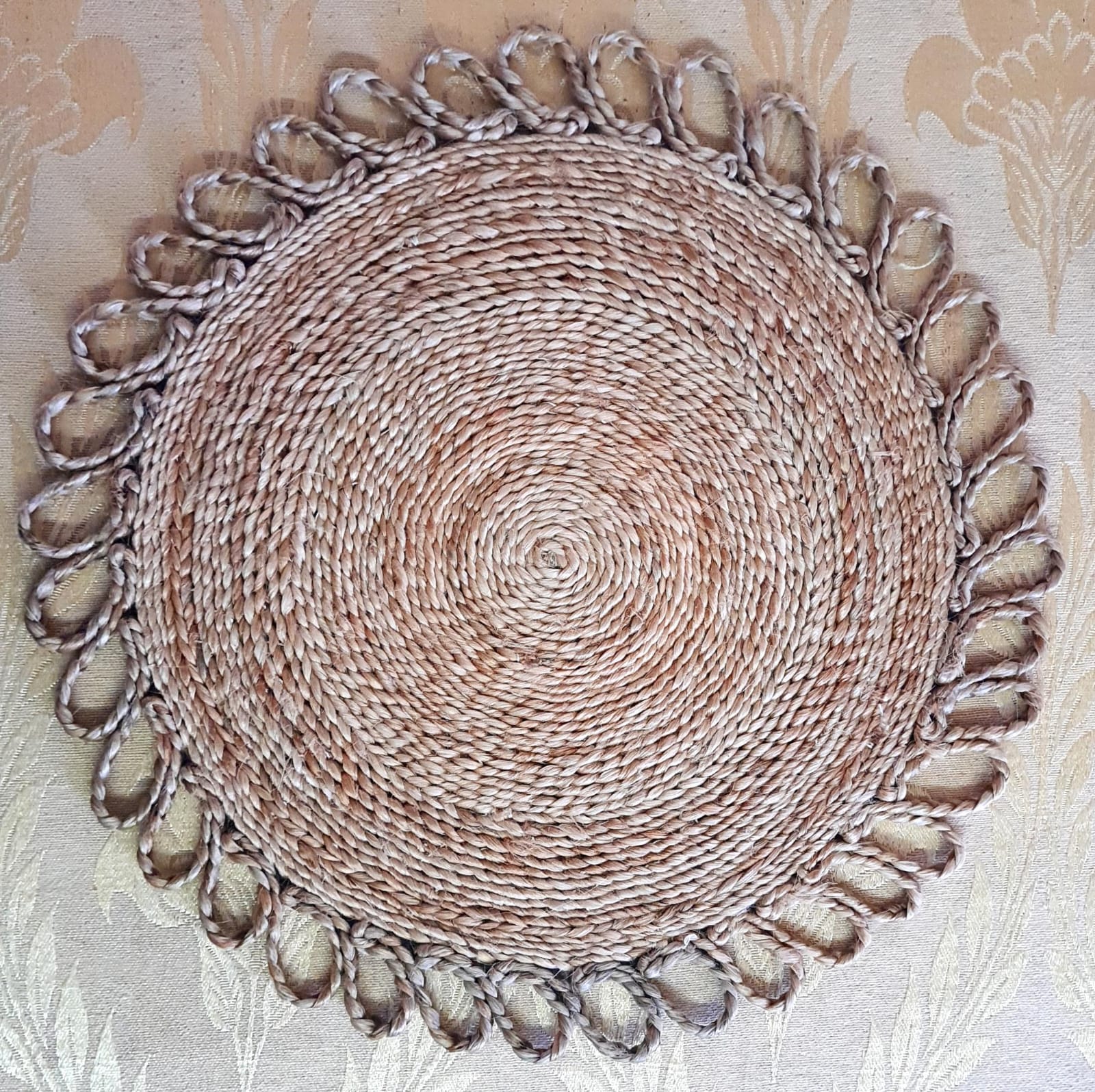 Jute Mat Dining Table