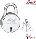 Link 50mm New Round | Steel Body | Iron Liver | Made In India Padlock  (Silver)