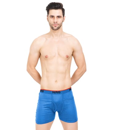 NRG Mens Cotton Assorted Colour Rib Pocket Trunks ( Pack of 1 Light Blue ) G14