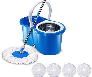 JAINSTAR Mop Set with Plastic Bucket Floor Cleaning, Pocha Bucket for cleaning,