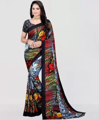 Buy Multicolor Shaded Saree In Organza With Unstitched Blouse Piece