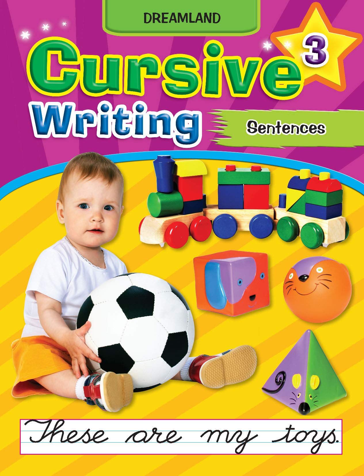 Cursive Writing Book:-3 [Paperback] Dreamland Publications